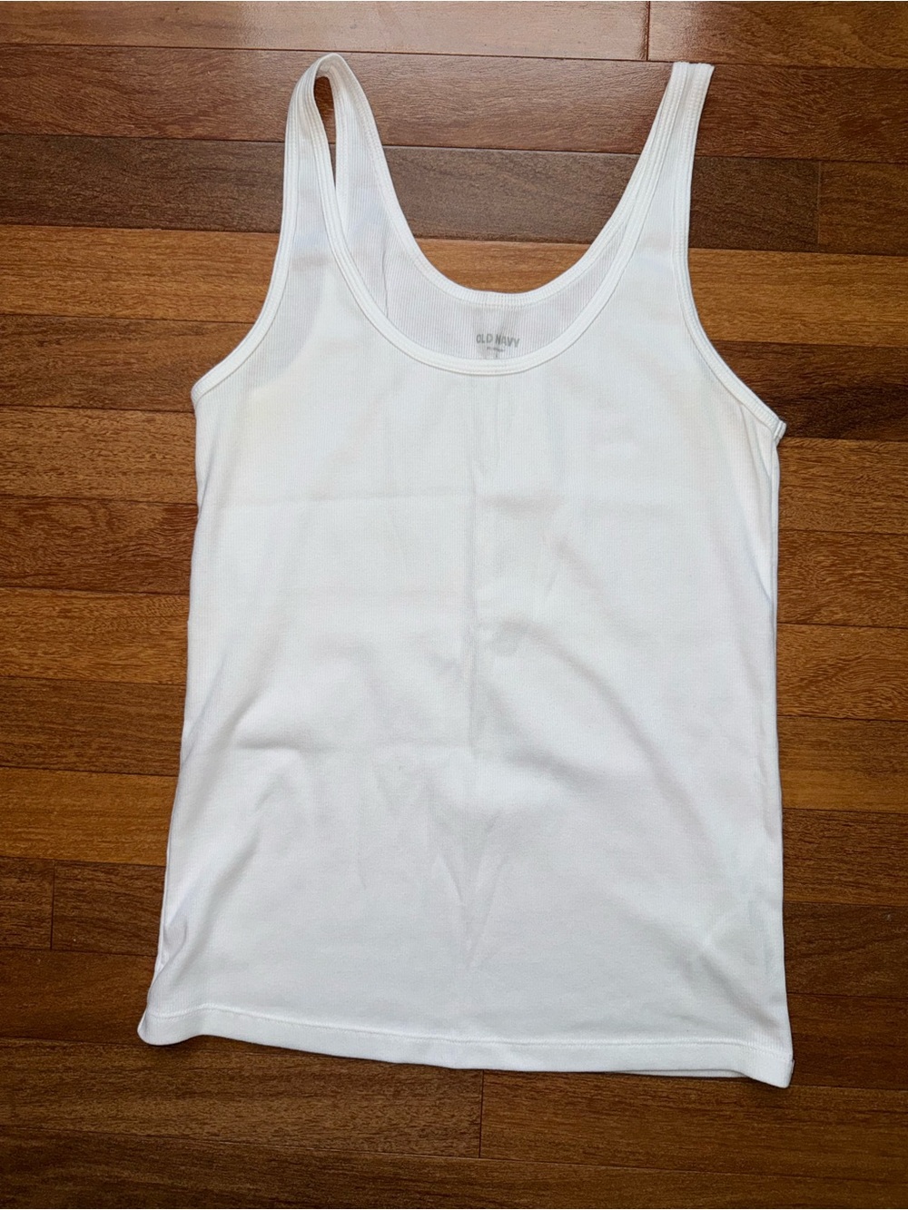 Old Navy Women's White Ribbed Tank Top